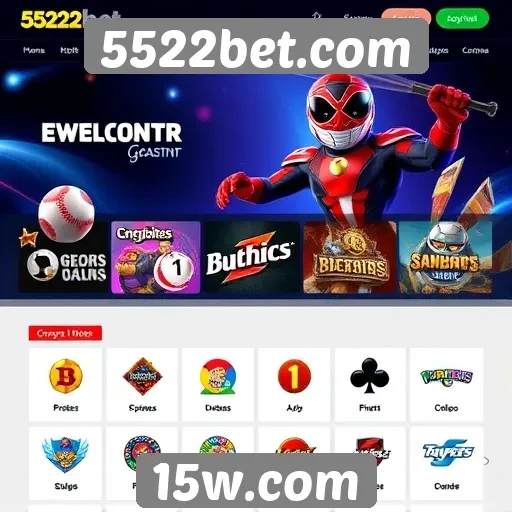 Variedade de jogos oferecidos na 5522bet